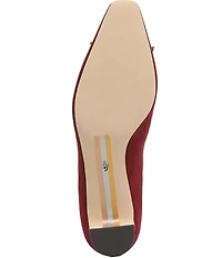Sam Edelman Rinda Suede Bow Detail Block Heel Square Toe Dress Pumps