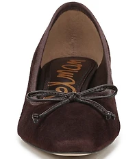 Sam Edelman Rinda Suede Bow Detail Block Heel Square Toe Dress Pumps