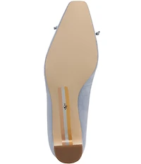 Sam Edelman Rinda Suede Bow Detail Block Heel Square Toe Dress Pumps