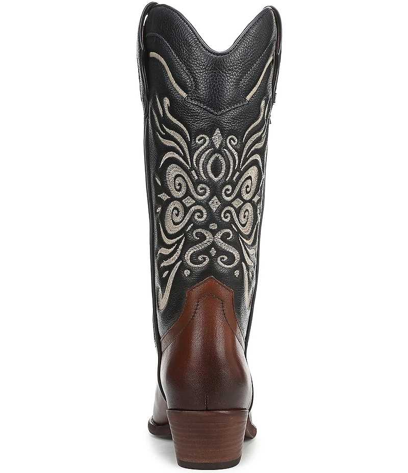 Sam Edelman Robbie Leather Mid Calf Western Boots