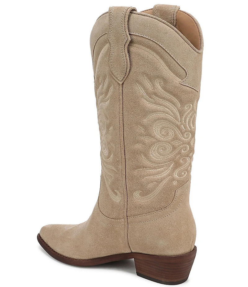 Sam Edelman Robbie Suede Mid Calf Western Boots