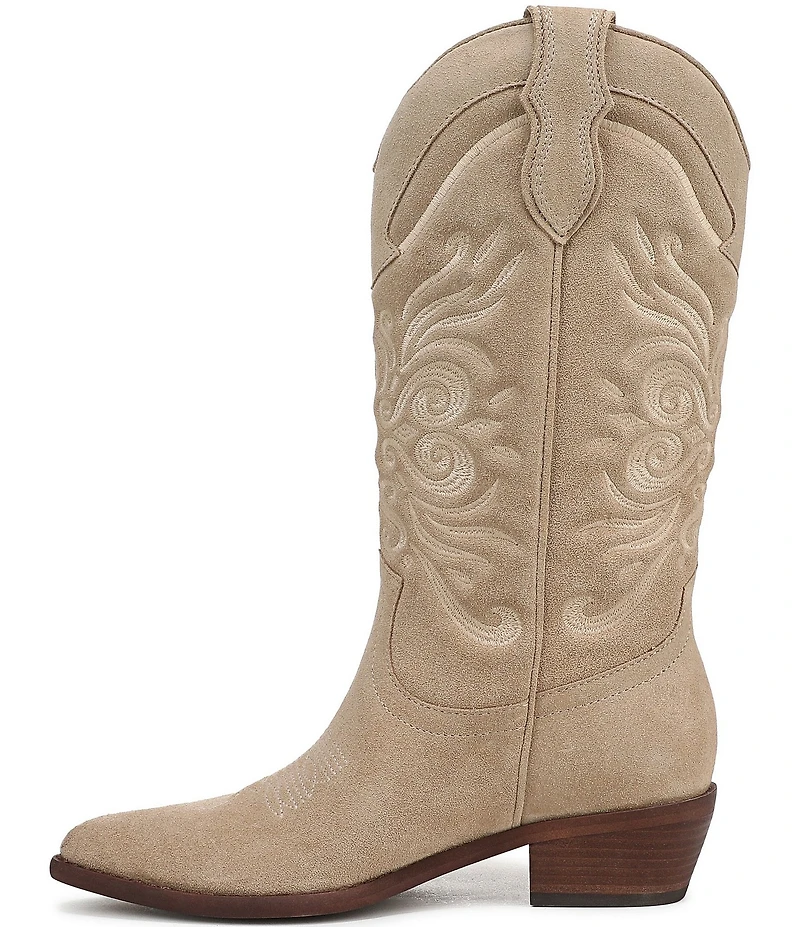 Sam Edelman Robbie Suede Mid Calf Western Boots