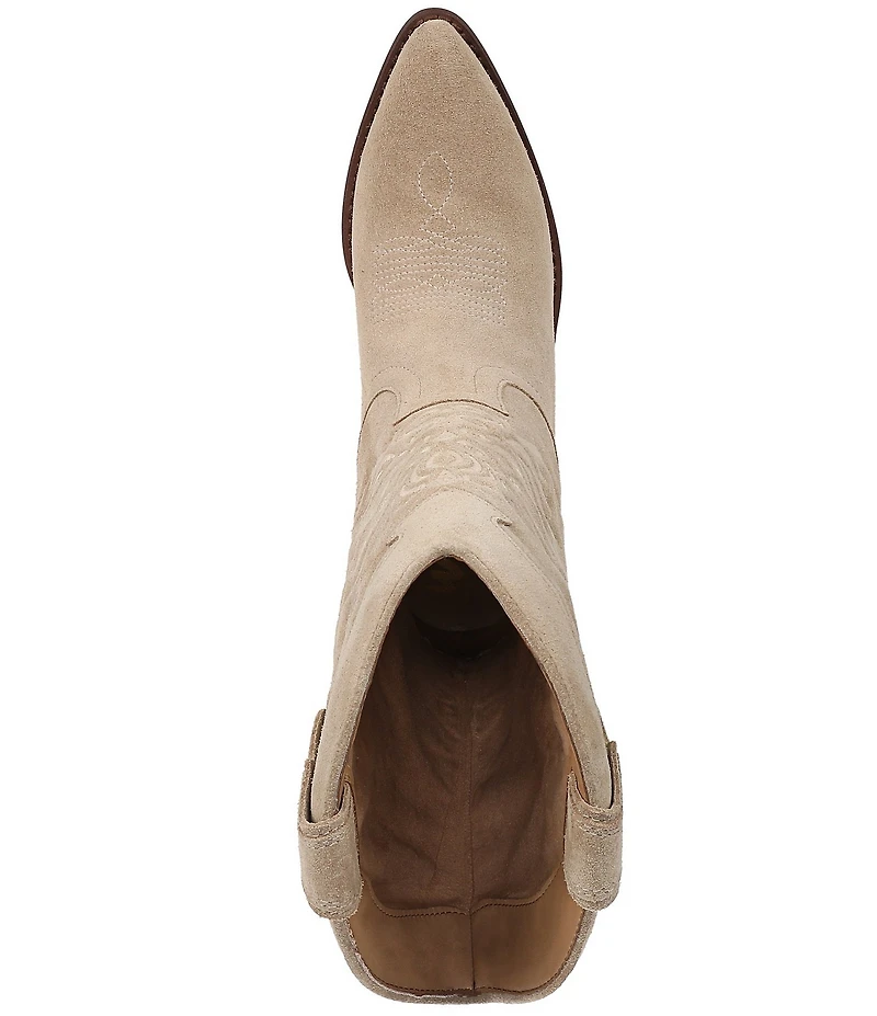 Sam Edelman Robbie Suede Mid Calf Western Boots