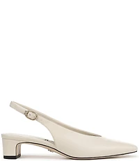 Sam Edelman Ronnie Leather Block Heel Square Toe Slingback Pumps