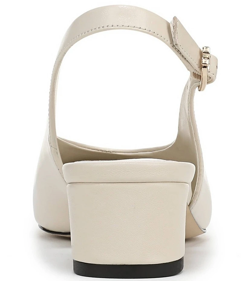 Sam Edelman Ronnie Leather Block Heel Square Toe Slingback Pumps