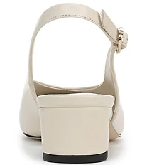 Sam Edelman Ronnie Leather Block Heel Square Toe Slingback Pumps