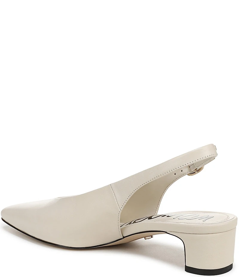 Sam Edelman Ronnie Leather Block Heel Square Toe Slingback Pumps