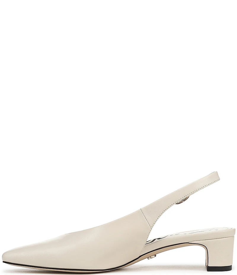 Sam Edelman Ronnie Leather Block Heel Square Toe Slingback Pumps