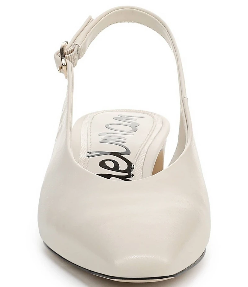 Sam Edelman Ronnie Leather Block Heel Square Toe Slingback Pumps