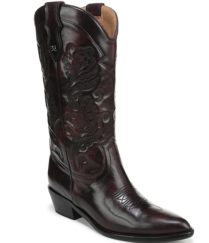 Sam Edelman Rue Leather Tall Western Boots