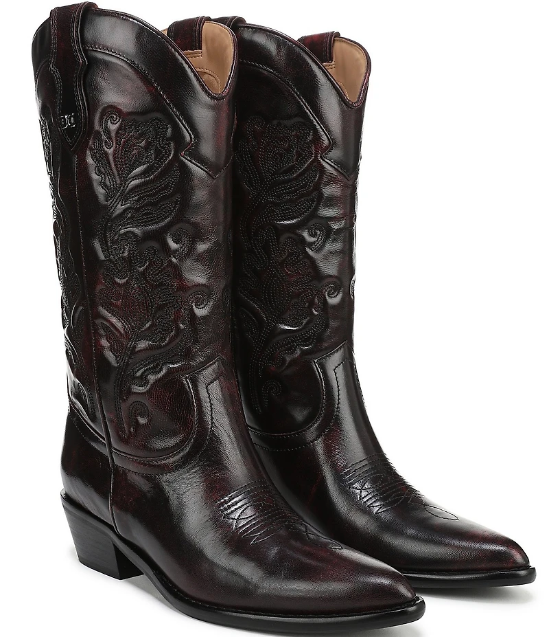 Sam Edelman Rue Leather Tall Western Boots