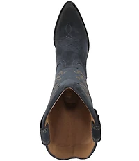 Sam Edelman Rue Suede and Denim Tall Western Boots