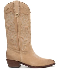 Sam Edelman Rue Suede Mid Calf Western Boots