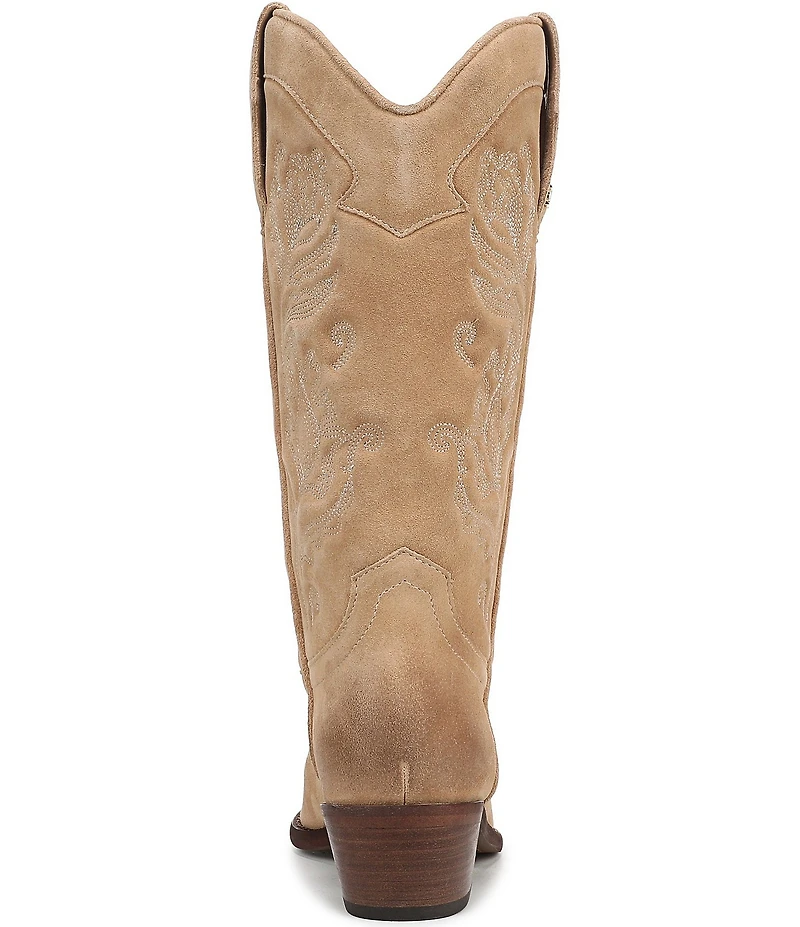 Sam Edelman Rue Suede Mid Calf Western Boots