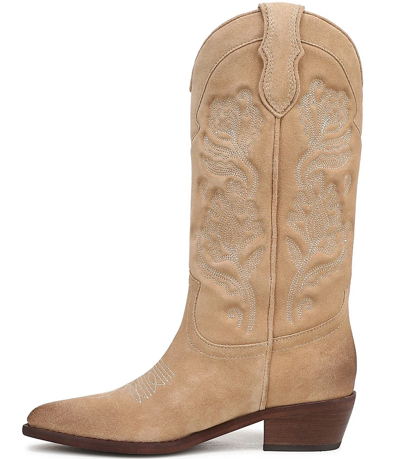 Sam Edelman Rue Suede Mid Calf Western Boots