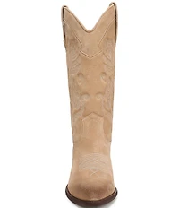 Sam Edelman Rue Suede Mid Calf Western Boots