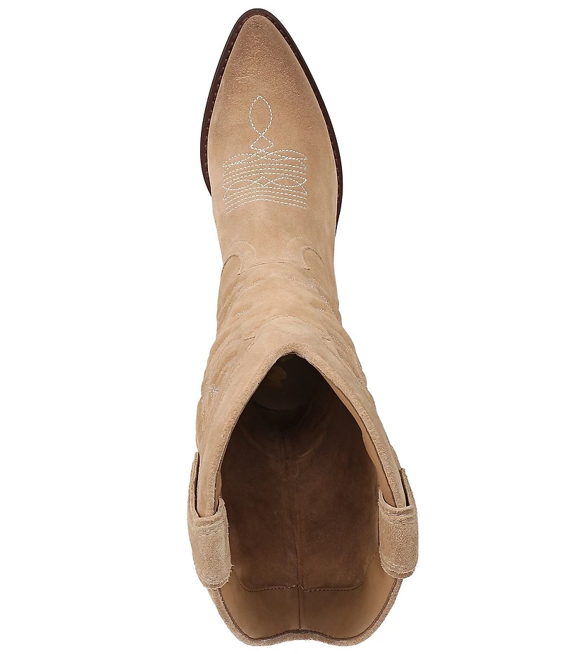 Sam Edelman Rue Suede Mid Calf Western Boots