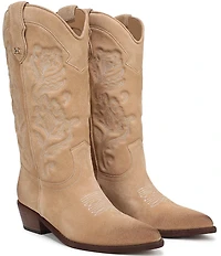 Sam Edelman Rue Suede Mid Calf Western Boots