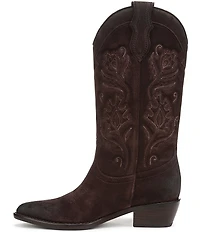 Sam Edelman Rue Suede Mid Calf Western Boots