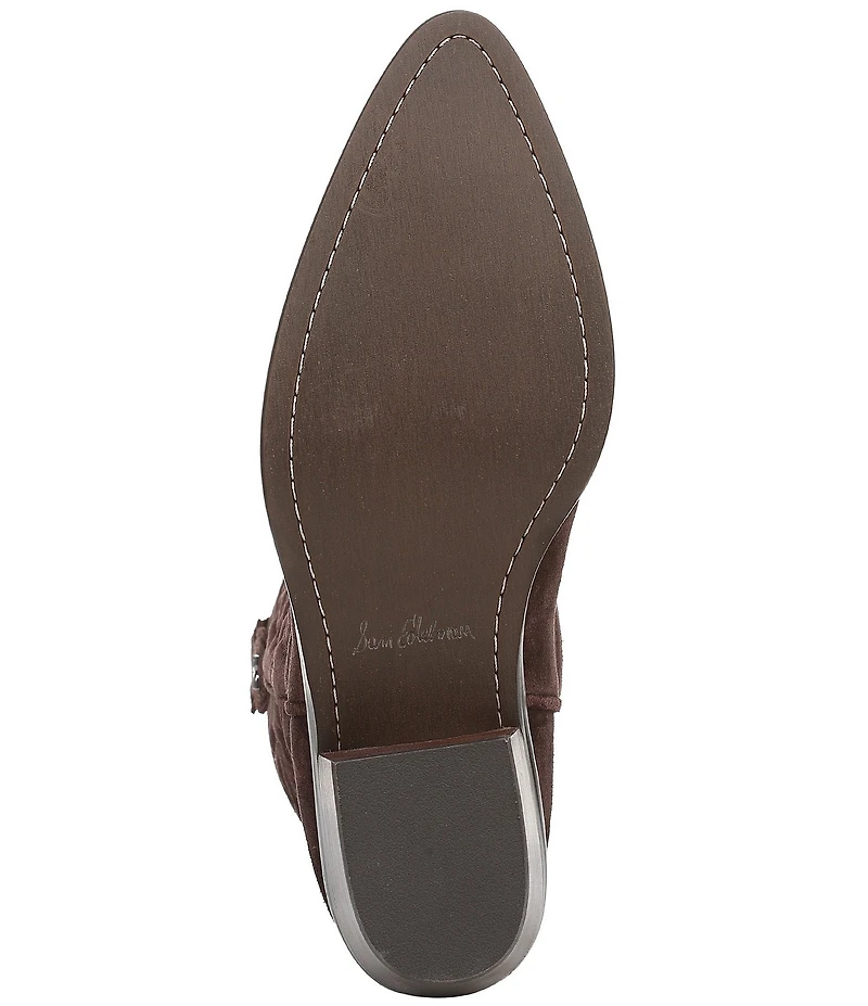 Sam Edelman Rue Suede Mid Calf Western Boots