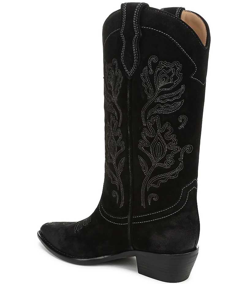 Sam Edelman Rue Suede Mid Calf Western Boots