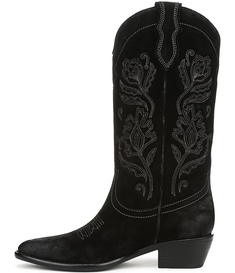 Sam Edelman Rue Suede Mid Calf Western Boots