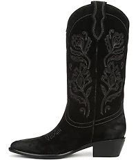 Sam Edelman Rue Suede Mid Calf Western Boots