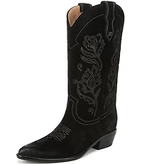 Sam Edelman Rue Suede Mid Calf Western Boots