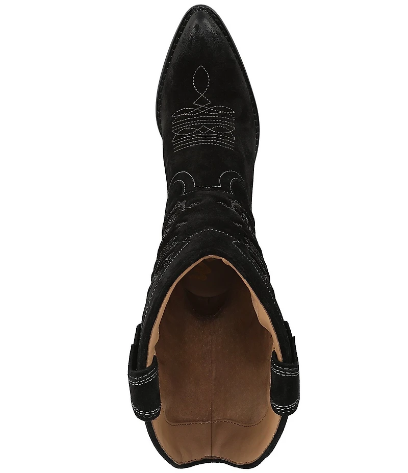 Sam Edelman Rue Suede Mid Calf Western Boots