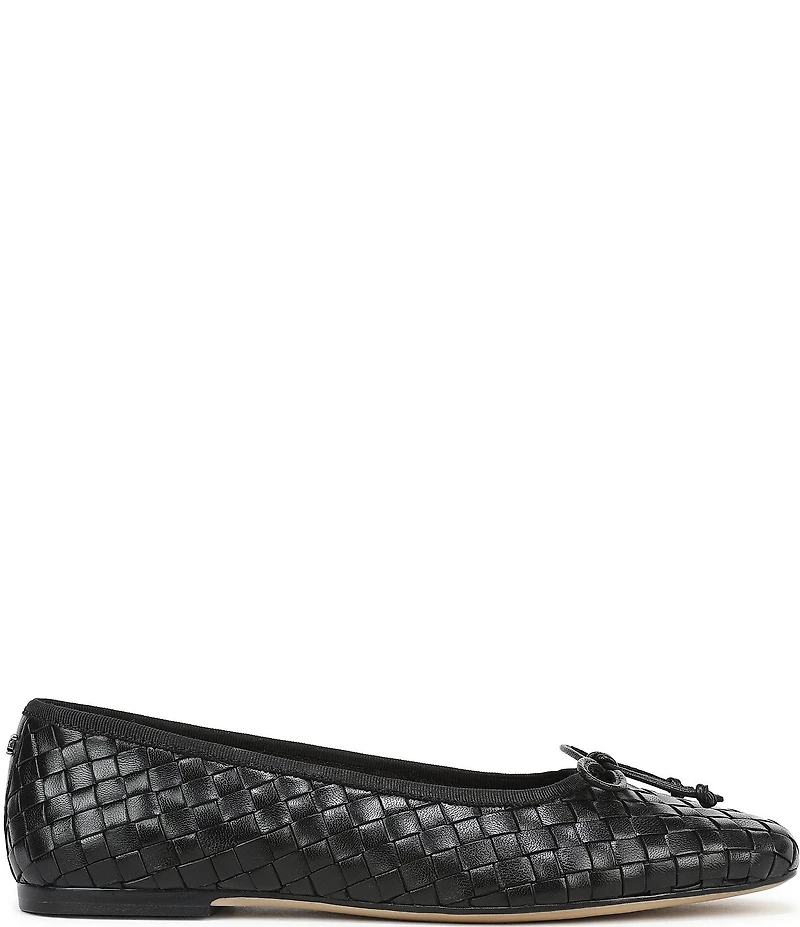 Sam Edelman Ruthie Woven Leather Bow Detail Ballet Flats