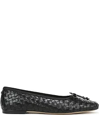 Sam Edelman Ruthie Woven Leather Bow Detail Ballet Flats