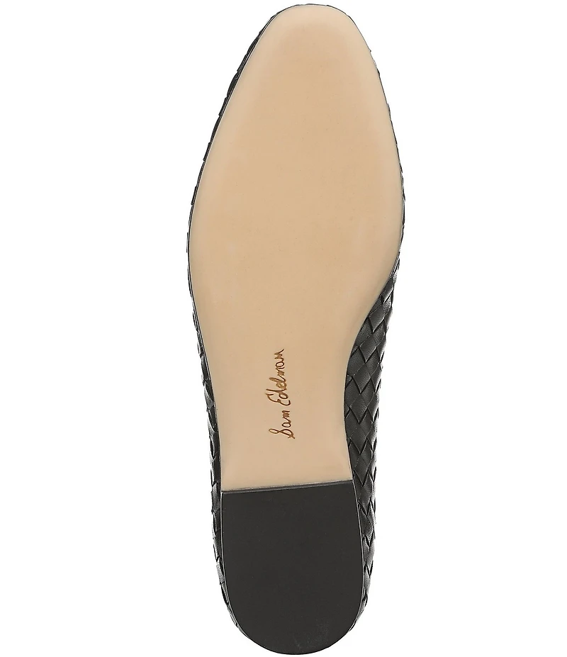 Sam Edelman Ruthie Woven Leather Bow Detail Ballet Flats