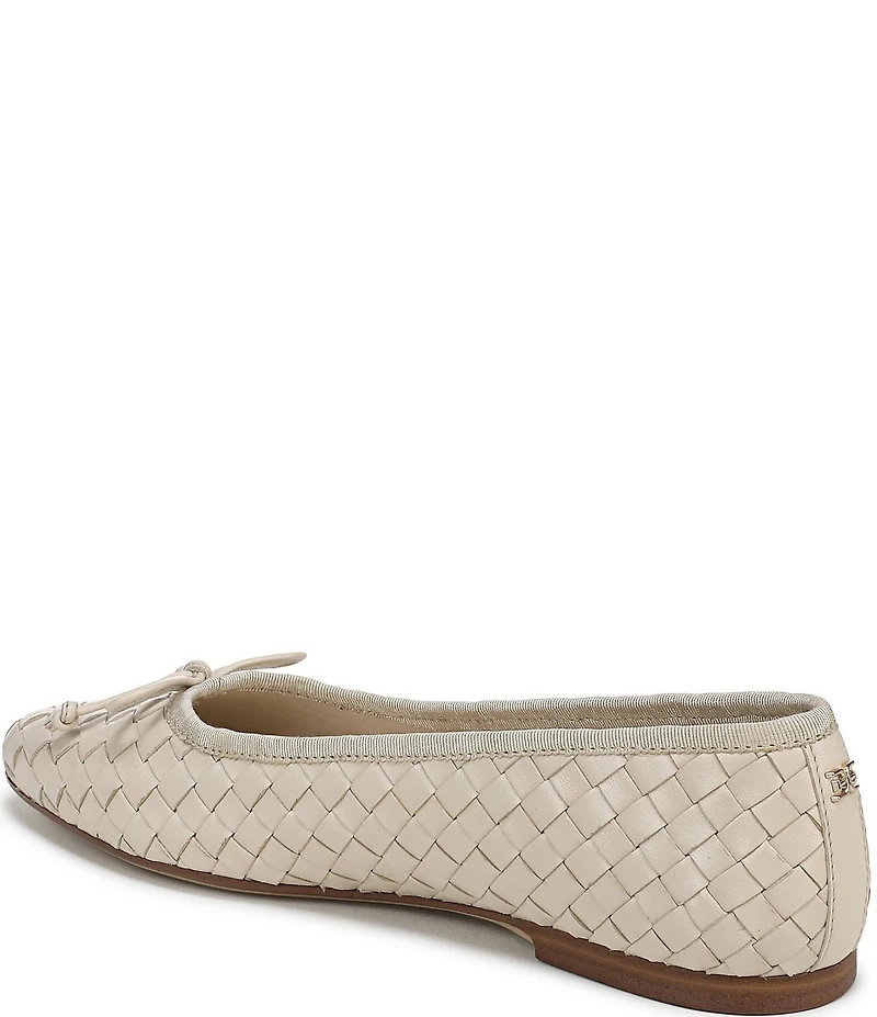 Sam Edelman Ruthie Woven Leather Bow Detail Ballet Flats