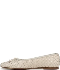 Sam Edelman Ruthie Woven Leather Bow Detail Ballet Flats