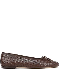 Sam Edelman Ruthie Woven Leather Bow Detail Ballet Flats