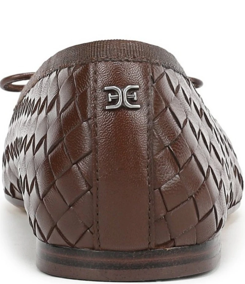Sam Edelman Ruthie Woven Leather Bow Detail Ballet Flats