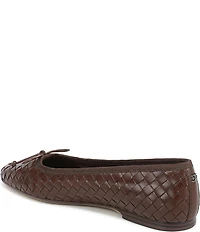 Sam Edelman Ruthie Woven Leather Bow Detail Ballet Flats