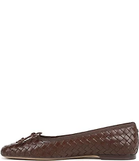 Sam Edelman Ruthie Woven Leather Bow Detail Ballet Flats