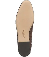 Sam Edelman Ruthie Woven Leather Bow Detail Ballet Flats