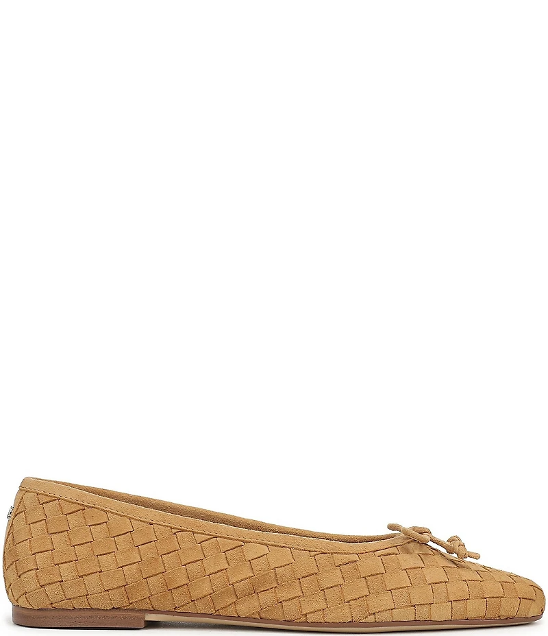 Sam Edelman Ruthie Woven Suede Bow Detail Ballet Flats