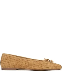Sam Edelman Ruthie Woven Suede Bow Detail Ballet Flats