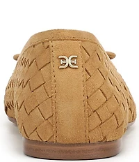 Sam Edelman Ruthie Woven Suede Bow Detail Ballet Flats