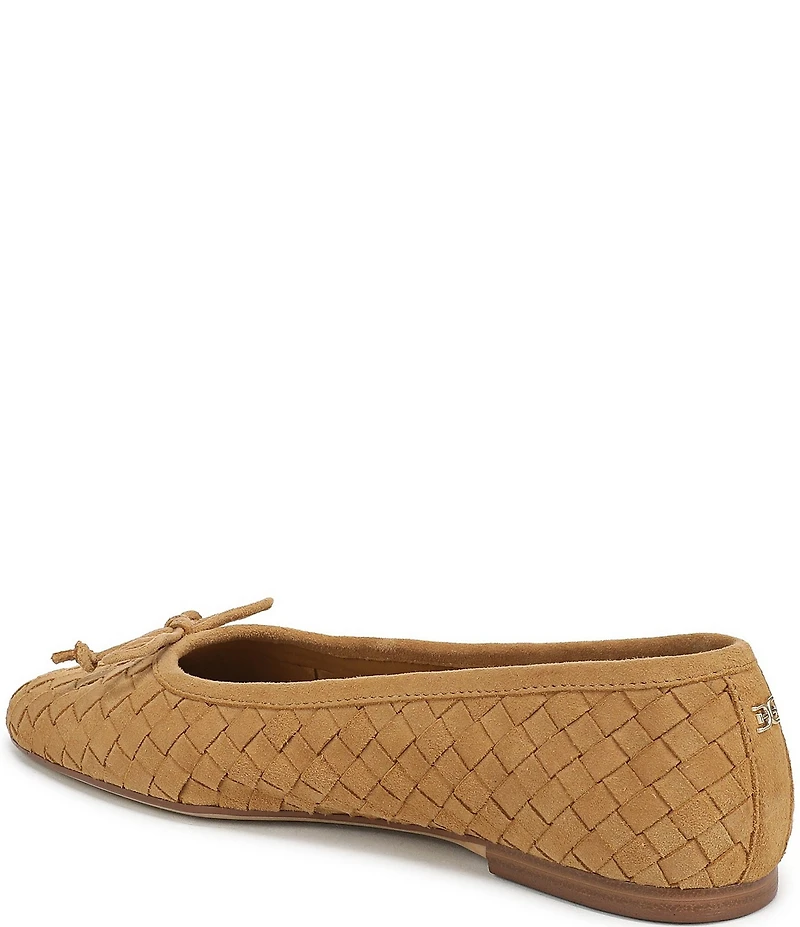 Sam Edelman Ruthie Woven Suede Bow Detail Ballet Flats