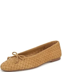Sam Edelman Ruthie Woven Suede Bow Detail Ballet Flats