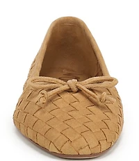 Sam Edelman Ruthie Woven Suede Bow Detail Ballet Flats