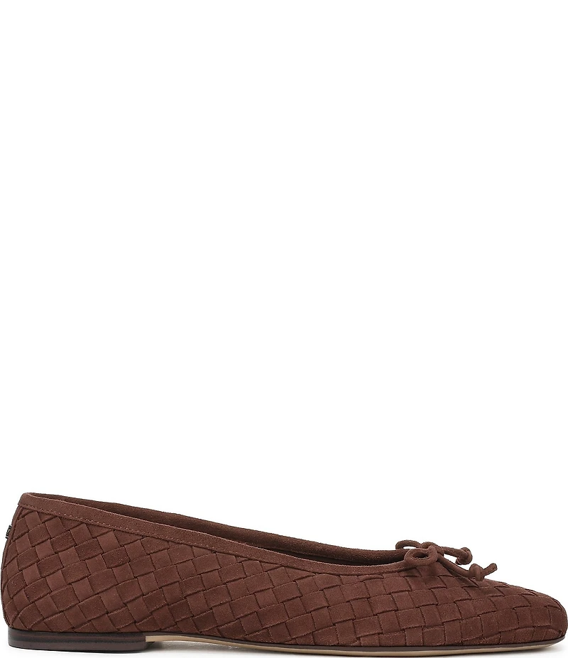 Sam Edelman Ruthie Woven Suede Bow Detail Ballet Flats