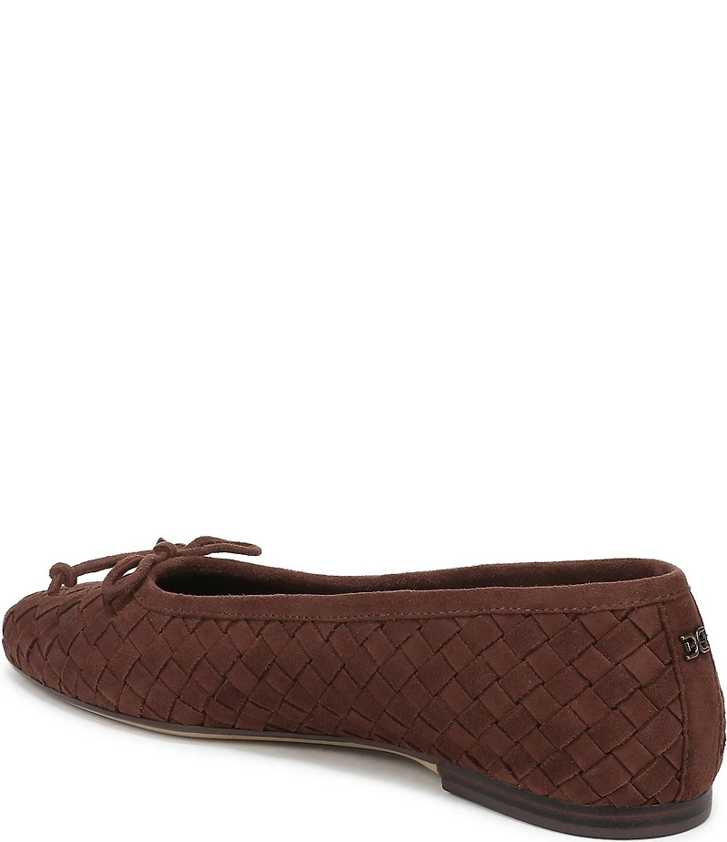 Sam Edelman Ruthie Woven Suede Bow Detail Ballet Flats