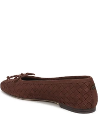 Sam Edelman Ruthie Woven Suede Bow Detail Ballet Flats