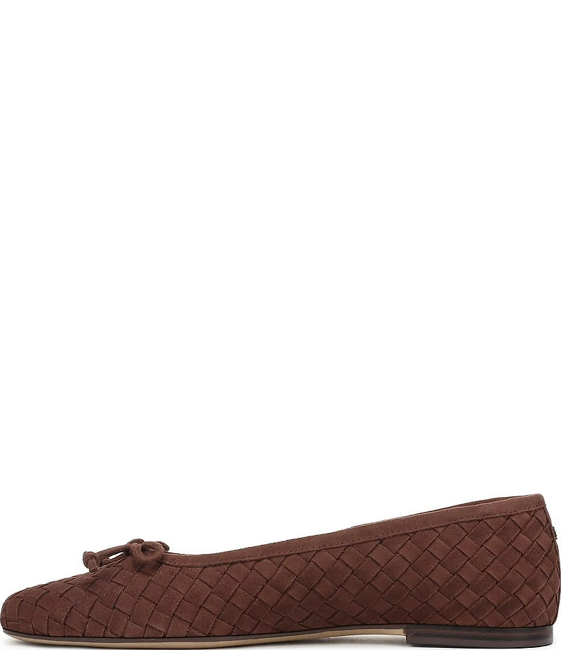Sam Edelman Ruthie Woven Suede Bow Detail Ballet Flats