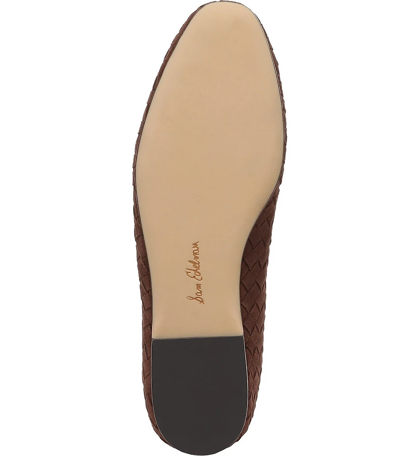 Sam Edelman Ruthie Woven Suede Bow Detail Ballet Flats